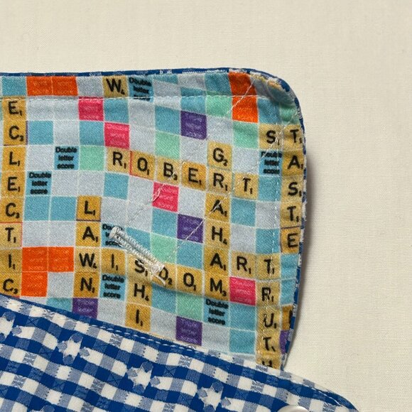 Robert Graham blue & white small plaids men dress shirt - Picture 3 of 8